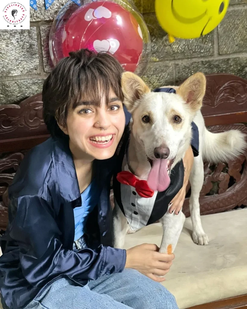Aparna Devyal with her pet Dog
