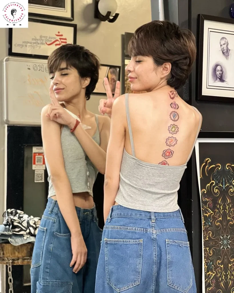 Aparna Devyal's Back Tattoo
