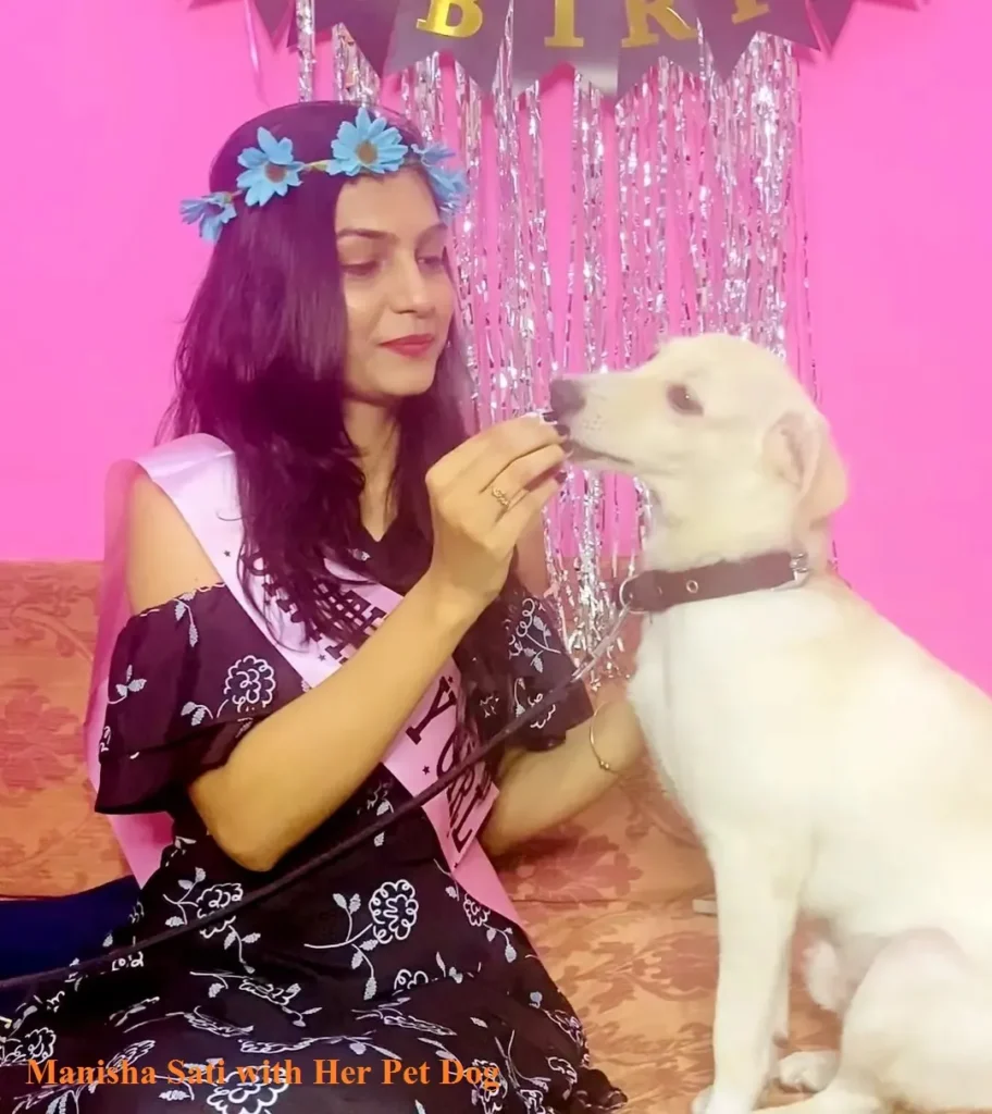 Manisha Sati with Her Pet Dog